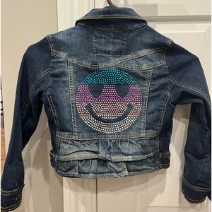 Girls Smiley Face Jean Jacket